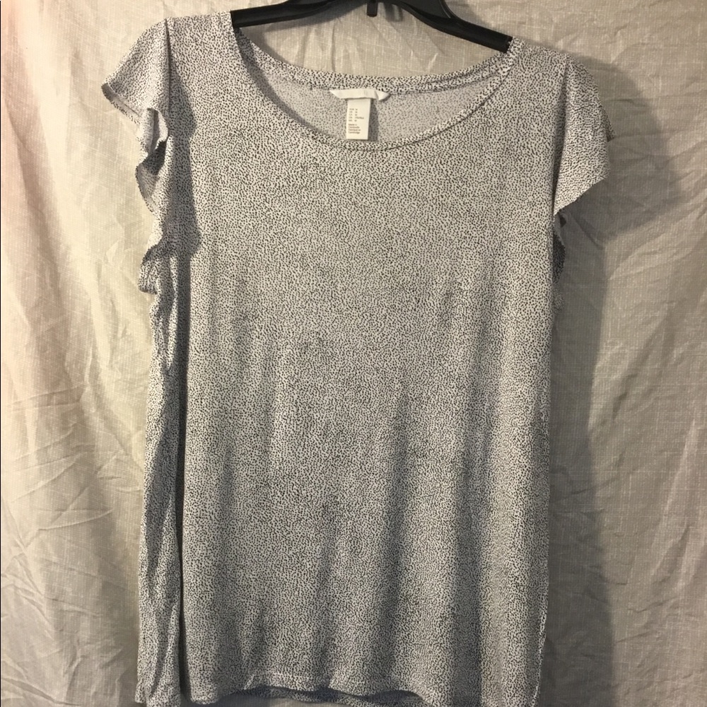 H&M black/white top, size medium